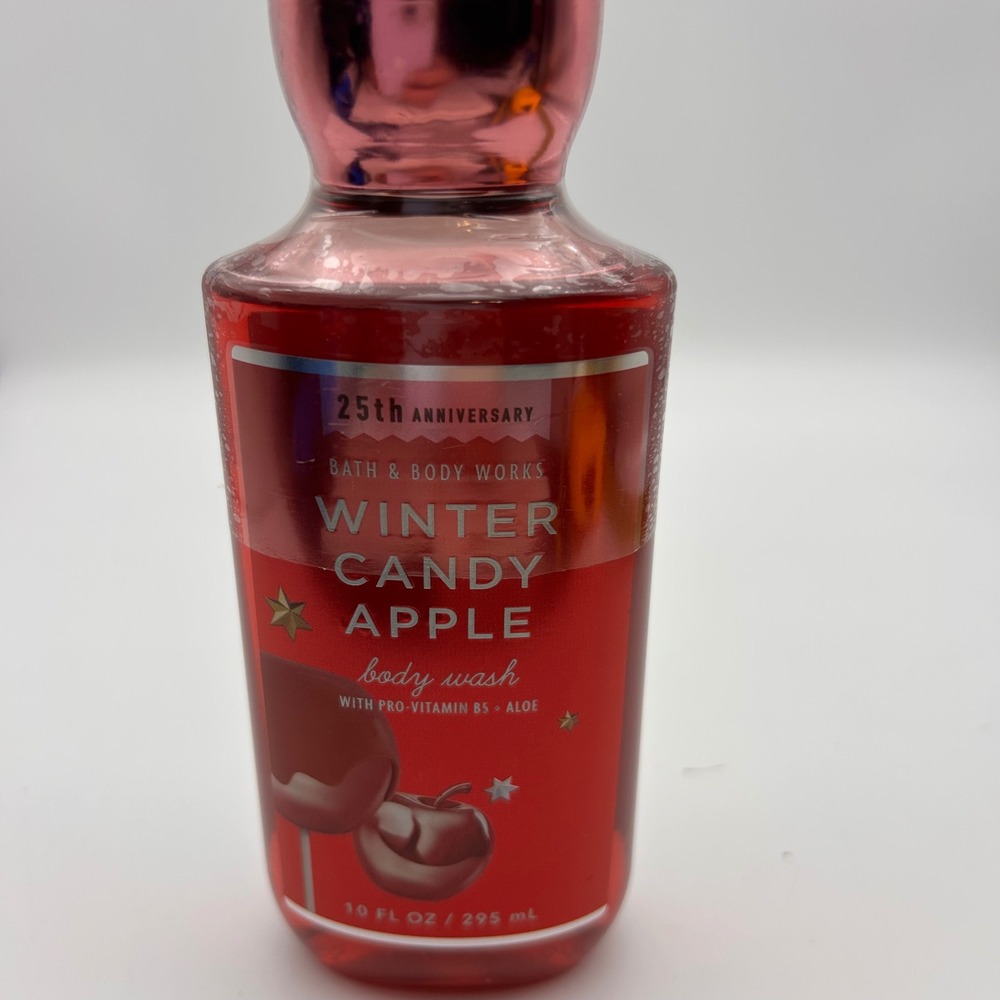 Bath & Body Works Winter Candy Apple Body Wash 25th Anniversary 10oz Shower Gel‎